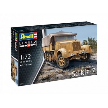 KIT PARA MONTAR REVELL TRATOR LATE PRODUCTION SD.KFZ. 7 - 1/72 79 PEÇAS REV 03263